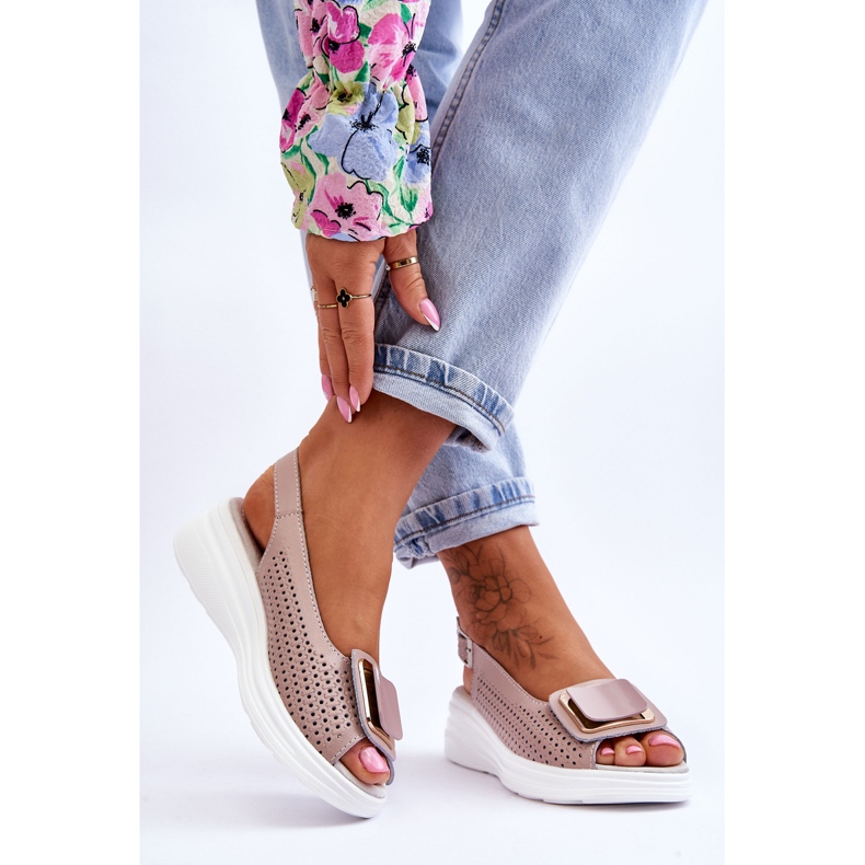 Sandalias Piel Calada S.Barski BN291 Rosa 2