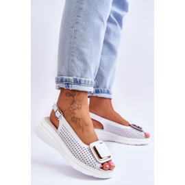 Sandalias Piel Calada S.Barski BN291 Blanco 4
