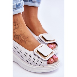 Sandalias Piel Calada S.Barski BN291 Blanco 5