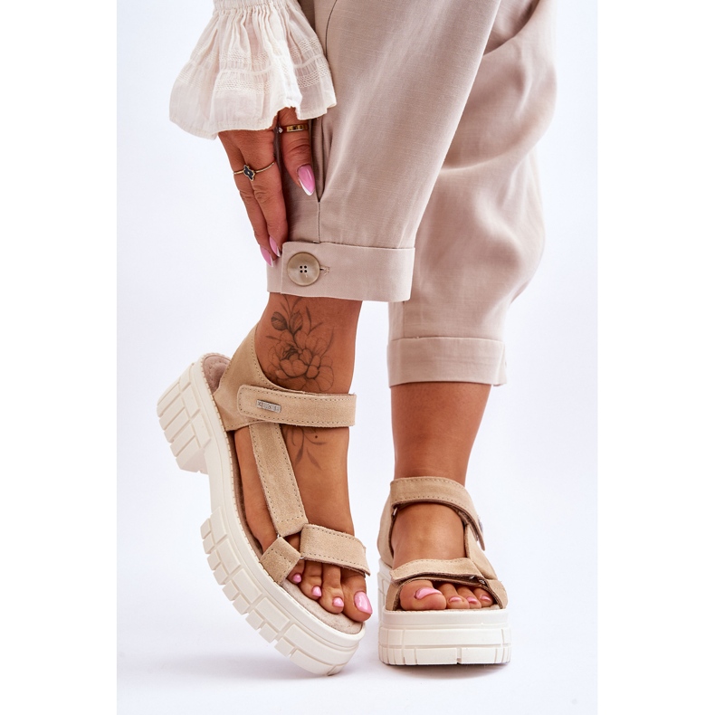 Sandalias Mujer Big Star Suede LL276036 Beige 1
