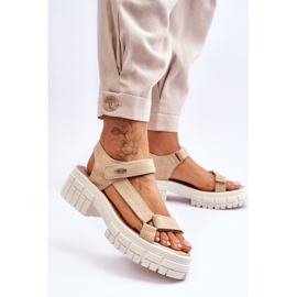Sandalias Mujer Big Star Suede LL276036 Beige 3