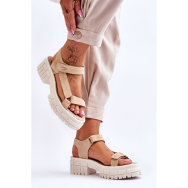 Sandalias Mujer Big Star Suede LL276036 Beige 4
