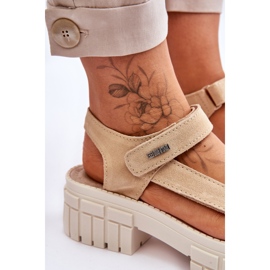 Sandalias Mujer Big Star Suede LL276036 Beige 5