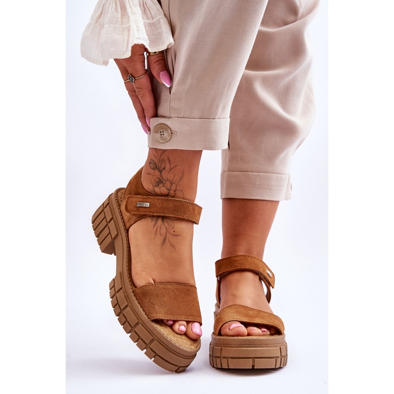 Sandalias Mujer Ante Big Star LL276032 Camel marrón 1