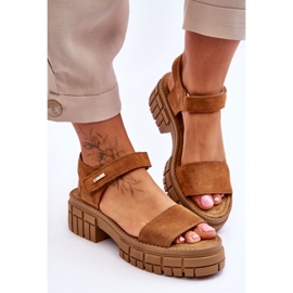 Sandalias Mujer Ante Big Star LL276032 Camel marrón 4
