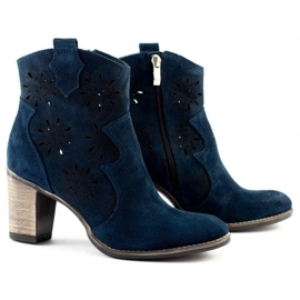 Olivier Tacones calados Lena botas azul marino 2