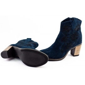 Olivier Tacones calados Lena botas azul marino 3