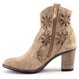 Olivier Tacones altos calados Lena beige claro 1