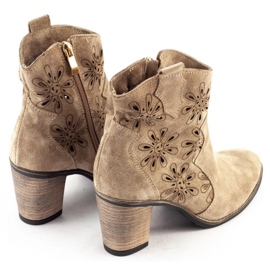 Olivier Tacones altos calados Lena beige claro 4