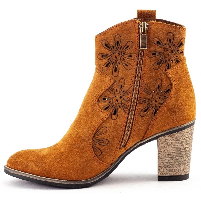 Olivier Tacones altos calados Lena rojo naranja 1