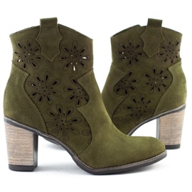 Olivier Tacones altos calados Lena verde 5