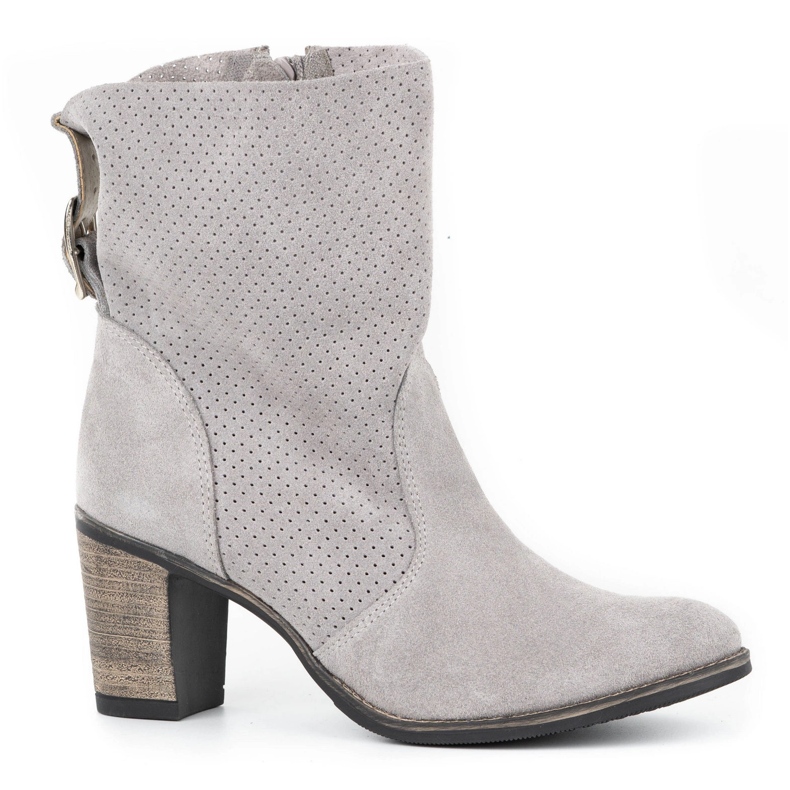 Olivier Botas grises Sophia de piel calada 1 Olivier Botas grises Sophia de piel calada 1