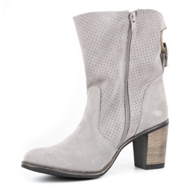 Olivier Botas grises Sophia de piel calada 2