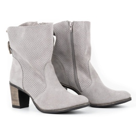 Olivier Botas grises Sophia de piel calada 3