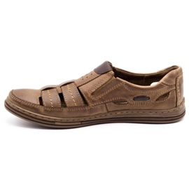 Polbut Zapatos de hombre calados 06 para verano marrón 2