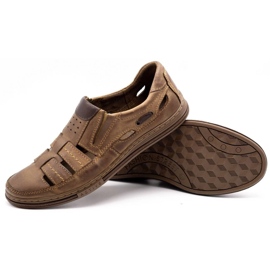 Polbut Zapatos de hombre calados 06 para verano marrón 4