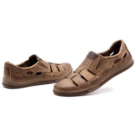 Polbut Zapatos de hombre calados 06 para verano marrón 8