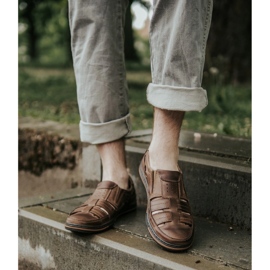 Polbut Zapatos de hombre calados 06 para verano marrón 9