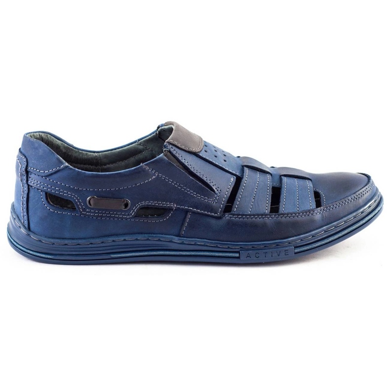 Polbut Zapatos de hombre calados 06 para verano azul marino 1