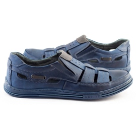 Polbut Zapatos de hombre calados 06 para verano azul marino 6