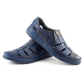 Polbut Zapatos de hombre calados 06 para verano azul marino 7