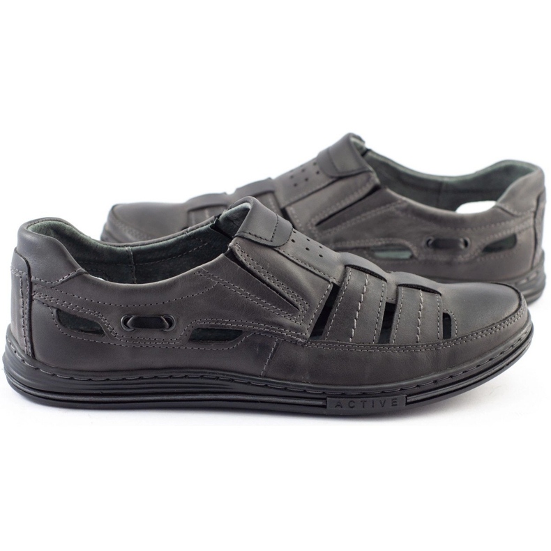 Polbut Zapatos de hombre calados 06 para verano Gris 2