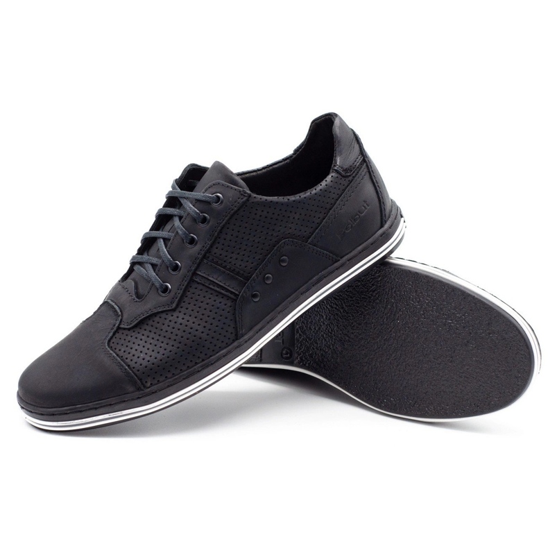 Polbut 1801P zapatos casuales negros para hombre 1