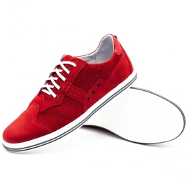 Polbut Zapatos casual de hombre 1801P rojo nubuck 4
