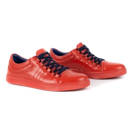 KENT Zapatos casuales de hombre 305 rojo 2