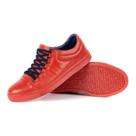 KENT Zapatos casuales de hombre 305 rojo 3