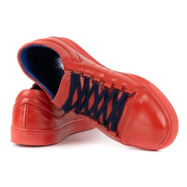 KENT Zapatos casuales de hombre 305 rojo 4