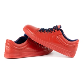 KENT Zapatos casuales de hombre 305 rojo 5