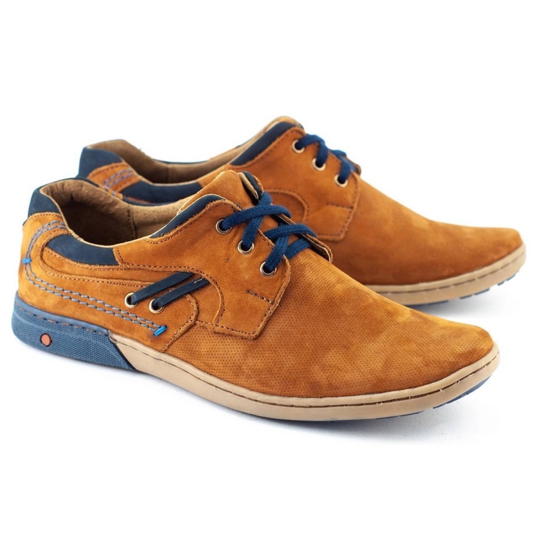 KOMODO Zapatos casual hombre 861L rojo marrón 2