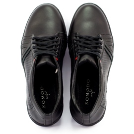 KOMODO Zapatos casuales negros para hombre 910 6