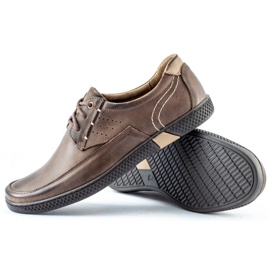 KOMODO Zapatos casual hombre 911 marrón oscuro 3