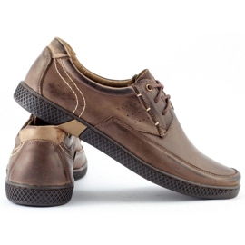 KOMODO Zapatos casual hombre 911 marrón oscuro 4