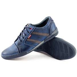 Polbut Zapatos casual hombre R3 Perforation Azul Marino 5