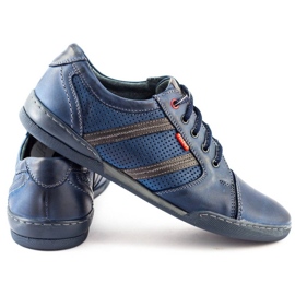 Polbut Zapatos casual hombre R3 Perforation Azul Marino 6