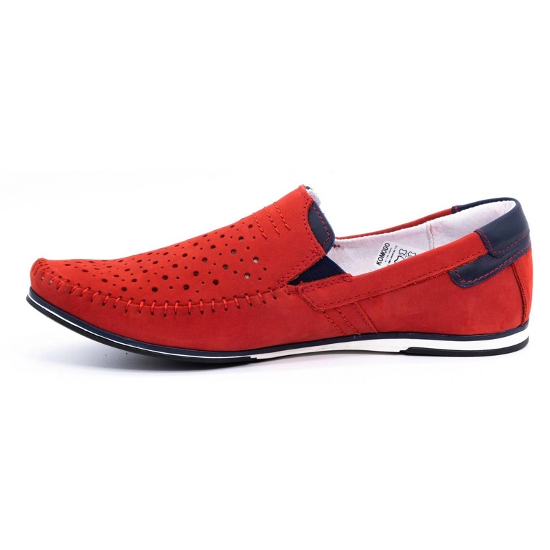 KOMODO Zapatos de hombre mocasines 876 verano rojo 1