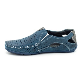 Olivier Zapatos hombre mocasines 901 verano azul marino 1