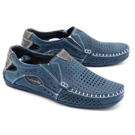 Olivier Zapatos hombre mocasines 901 verano azul marino 2