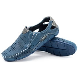 Olivier Zapatos hombre mocasines 901 verano azul marino 3