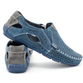 Olivier Zapatos hombre mocasines 901 verano azul marino 4