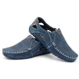 Olivier Zapatos hombre mocasines 901 verano azul marino 6