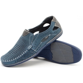 Olivier Zapatos hombre mocasines 901 verano azul marino 8