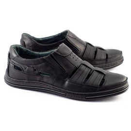 Polbut Zapatos de piel para hombre 06 para verano Negro 3