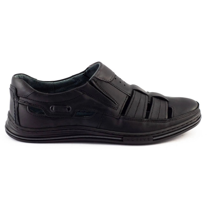 Polbut Zapatos de piel para hombre 06 para verano Negro 1