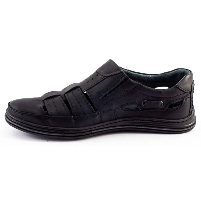 Polbut Zapatos de piel para hombre 06 para verano Negro 2