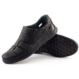 Polbut Zapatos de piel para hombre 06 para verano Negro 4