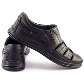 Polbut Zapatos de piel para hombre 06 para verano Negro 5